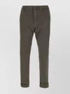 Dondup Trousers With Back Pockets And Rolled Cuffs In Gray