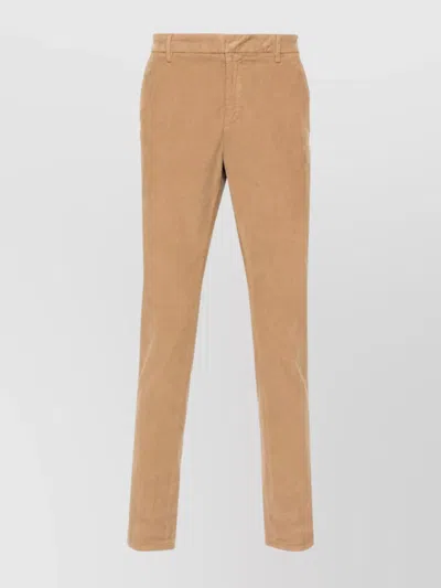DONDUP TROUSERS WITH BELT LOOPS AND POCKETS
