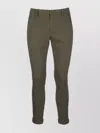 Dondup Trousers With Cuffed Hem And Belt Loops