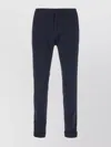 Dondup Trousers With Cuffed Hem And Front Crease In Blue