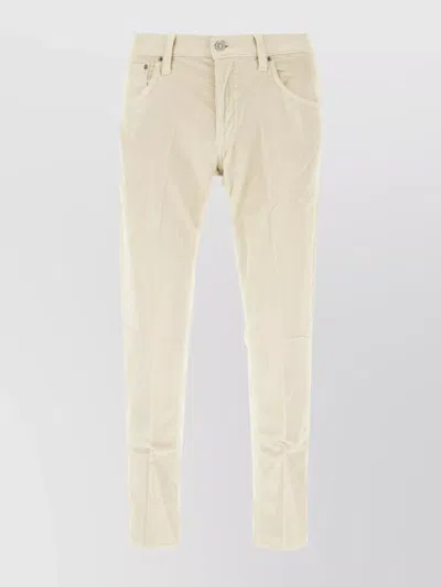 Dondup Trousers With Pockets And Belt Loops In Neutral