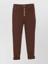 Dondup Trousers With Rolled Cuffs And Pockets In Brown