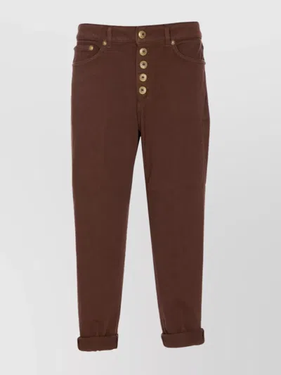 DONDUP TROUSERS WITH ROLLED CUFFS AND POCKETS