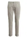 Dondup Turn-cuff Logo-detail Pants In Neutral