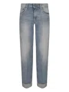 Dondup Turn Up-cuff Jeans In Blue
