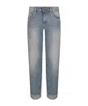Dondup Turn Up-cuff Jeans In Blue