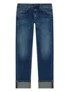 Dondup Button-fly Straight-leg Jeans In Blue
