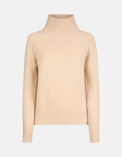 Dondup Ribbed High-neck Sweater In Neutral