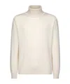Dondup Turtleneck Knitwear Sweaters Ribbed Finish In Neutral