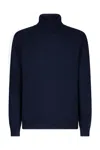 Dondup Turtleneck Knitwear In Luxurious Cashmere-wool Blend In Blue