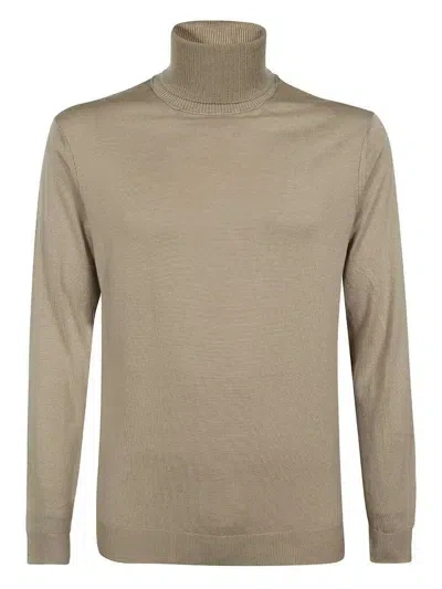 Dondup Wool Turtleneck Sweater In Beige