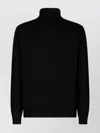 Dondup Turtleneck Sweaters Ribbed Cuffs In Black