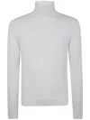 Dondup Ribbed Turtleneck Sweater Long Sleeves In Gray