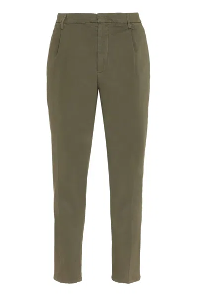 Dondup Tyler Cotton Trousers In Gray