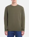 Dondup Comfort-fit Cotton Blend Crew Neck Sweatshirt In Green