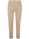 Dondup Corduroy Trousers With Belt Loops And Pockets In Beige