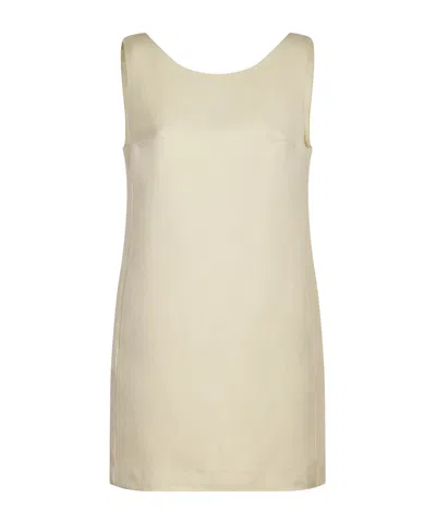 Dondup V-back Sleeveless Dress In Green