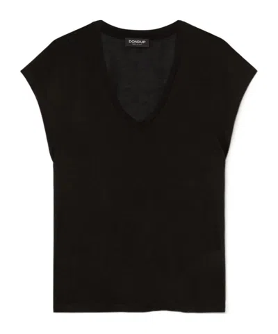 DONDUP V-NECK COTTON T-SHIRT