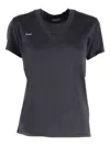 Dondup V-neck Embroidered T-shirt In Black