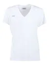 Dondup Besticktes T-shirt Mit V-ausschnitt In White