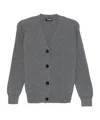 Dondup V-neck Ribbed Cardigan In Animal Print