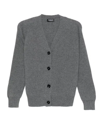 DONDUP V-NECK RIBBED CARDIGAN