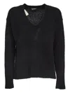 Dondup V-neck Sweater In Black