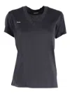 Dondup V-neck Embroidered T-shirt In Gray