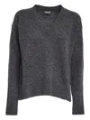 Dondup V-neck Sweater In Gray