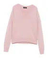 Dondup V-neck Sweater In Pink