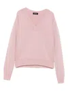 Dondup V-neck Sweater In Pink