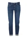 Dondup Slim-cut Low-rise Jeans In Blue