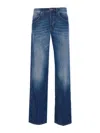 Dondup Regular Fit Faded Effect Trousers In Blue