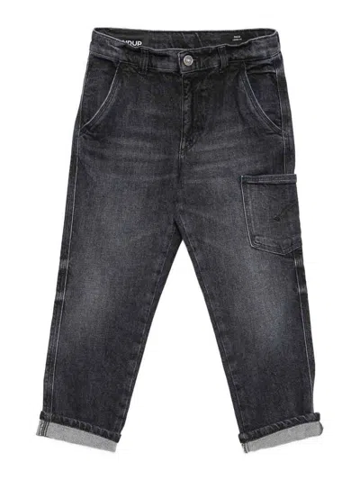 Dondup Kids' Jeans With Patch Pockets In Black