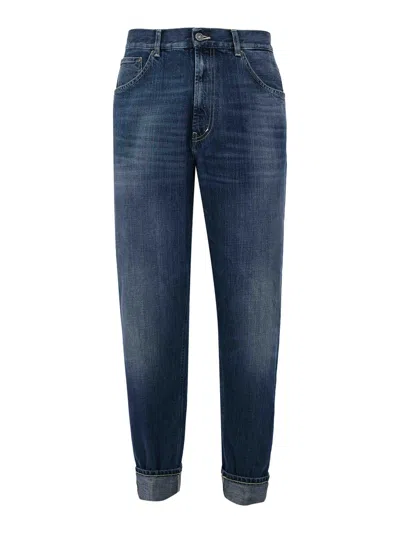 Dondup Loose Paco Jeans In Fixed Denim In Blue