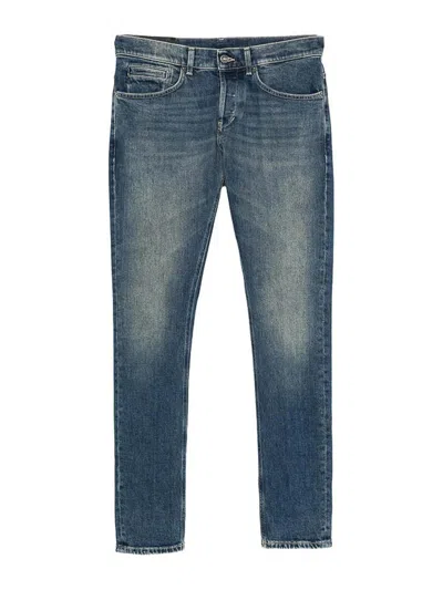 Dondup Faded-effect Slim-fit Jeans In Blue