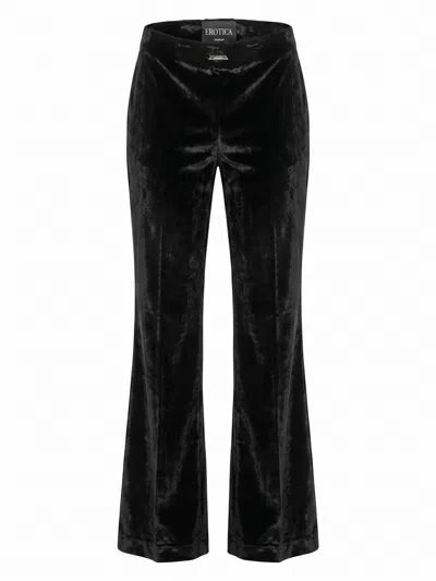 Dondup Velevet Palazzo Pants In Black