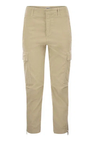DONDUP DONDUP VELVET CARGO PANTS - EVE