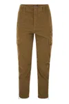 Dondup Velvet Cargo Pants - Eve In Brown