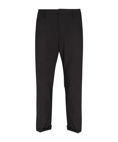 Dondup Virgin-wool Tailored Trousers In Nero
