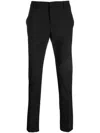 Dondup Tapered Virgin-wool Trousers In Schwarz