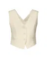 Dondup Cream Twill Tailored Fit Vest