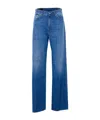 Dondup Five-pockets Patch-logo Jeans In Blue