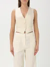 Dondup Waistcoat  Woman Color Yellow Cream In Milk