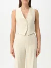 Dondup Waistcoat  Woman Color Yellow Cream In Yellow Cream