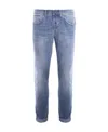 Dondup Washed Denim Jeans In Blue
