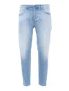 Dondup Washed Light Blue Jeans In Blue