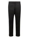 Dondup Relaxed Fit Cuffed Trousers Pleated Design In Black