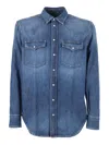 Dondup Western Denim Shirt In Blue