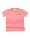 Dondup White And Red Striped T-shirt In White